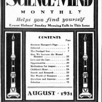Science of Mind Magazine 08 August 1931