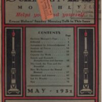 Science of Mind Magazine 05 May 1931
