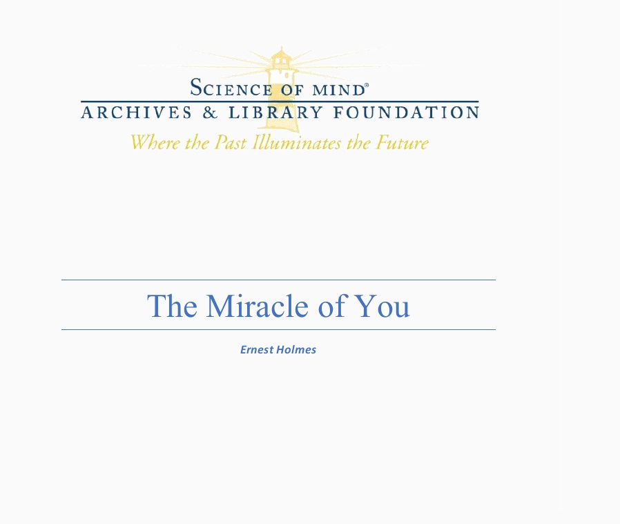 The Miracle of You