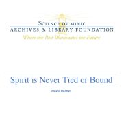 Spirit is Never Tied or Bound