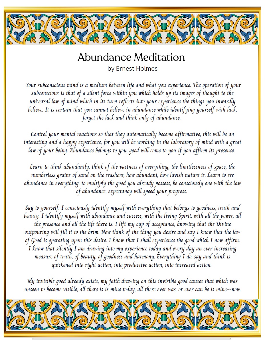 Meditation for Abundance
